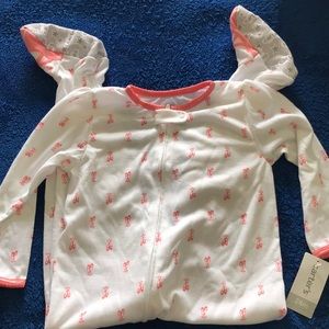 Baby girl sleeper pajamas.